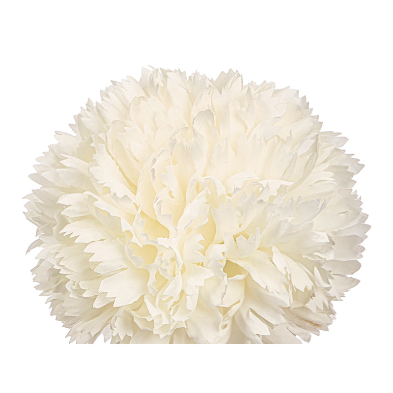 BRANCHE BOUQUET 5 POMPONS 57CM BLANC