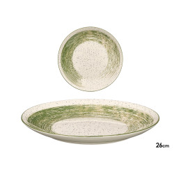 DINNER PLATE GREEN BRUSHED FINISH 26CM