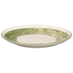 PLATO LLANO PATINADO VERDE 26CM