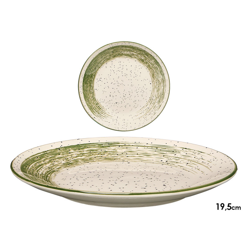 SIDE PLATE GREEN BRUSHED FINISH 19,5CM