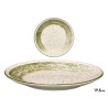 PLATO POSTRE PATINADO VERDE 19,5CM