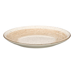 PLATO LLANO PATINADO MARRON 26CM