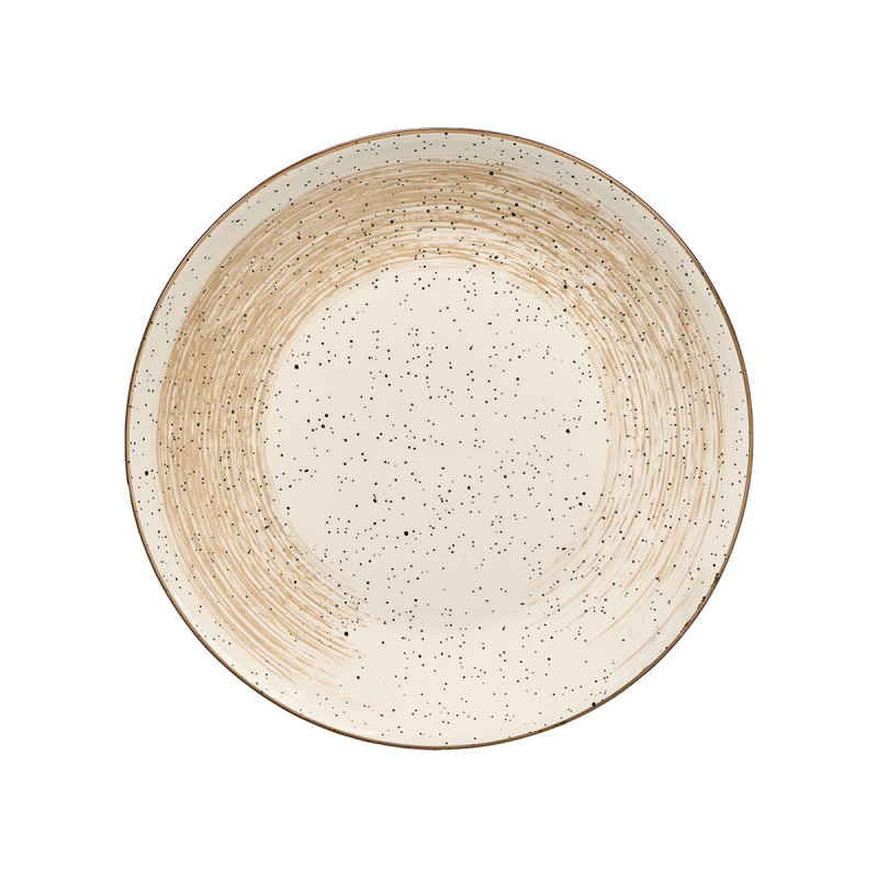 DINNER PLATE BROWN BRUSHED FINISH 26CM
