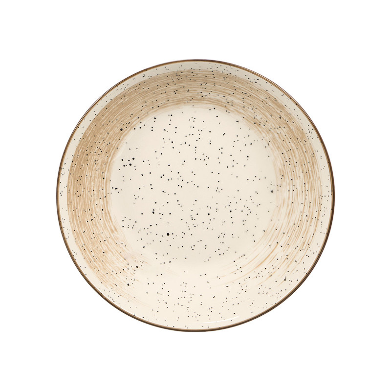 PIATTO FONDO PATINATO MARRONE 20,5CM