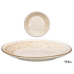 SIDE PLATE BROWN BRUSHED FINISH 19,5CM