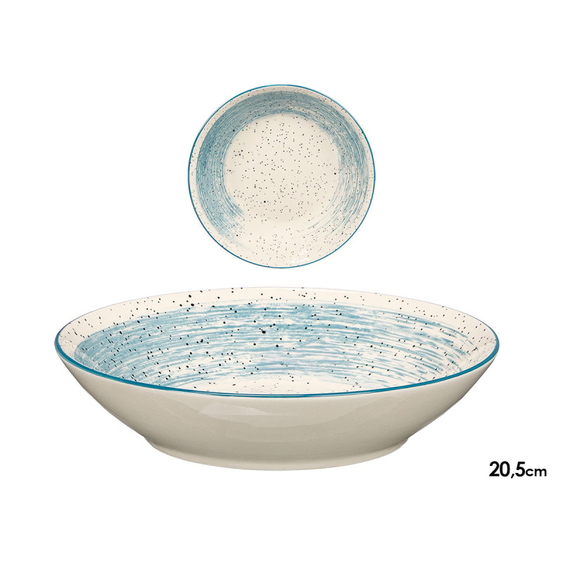 PIATTO FONDO PATINATO BLU 20,5CM