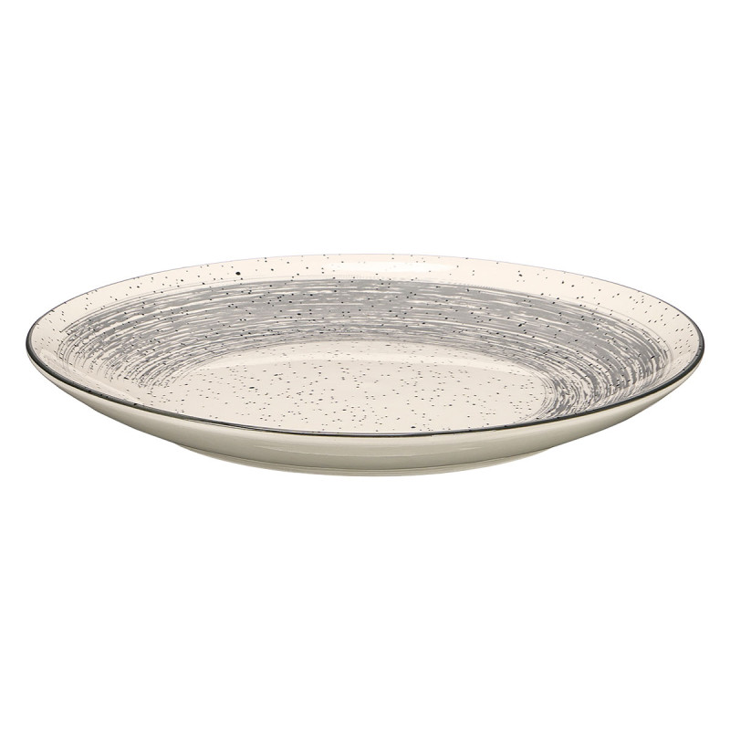 PLATO LLANO PATINADO GRIS 26CM