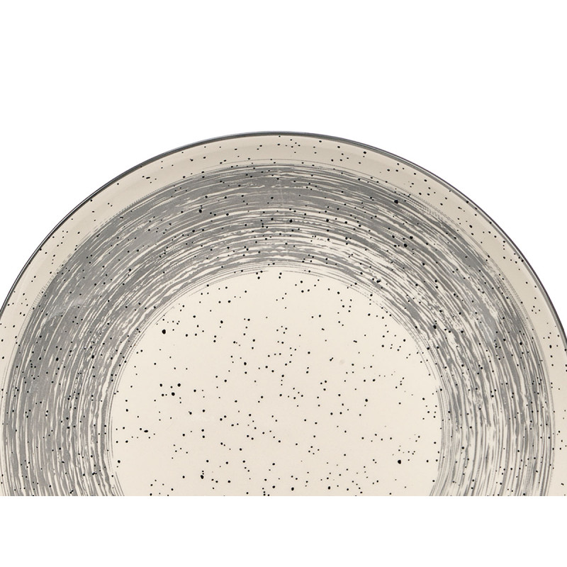 ASSIETTE PLATE PATINÉE GRIS 26CM