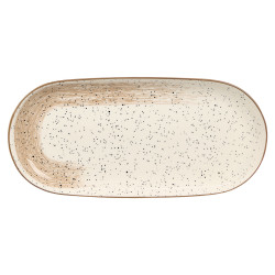 VASSOIO OVALE PATINATO MARRONE