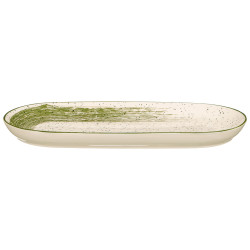 OVAL PLATTER GREEN BRUSHED FINISH