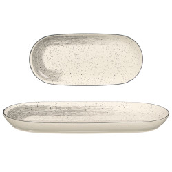 OVAL PLATTER GRAY BRUSHED FINISH