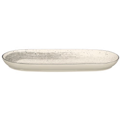 OVAL PLATTER GRAY BRUSHED FINISH