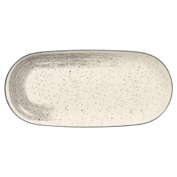 PLATEAU OVALE PATINÉ GRIS
