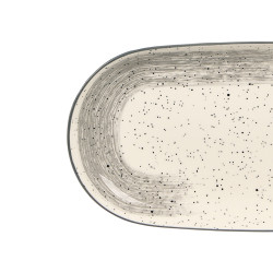 OVAL PLATTER GRAY BRUSHED FINISH