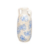 VASE 2 HANDLES BLUE BEIGE 38CM