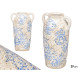 VASE NONNA 2 ANSES BLEU BEIGE 29CM