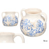 VASO NONNA 2 MANICI BLU BEIGE 16CM