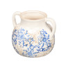 NONNA VASE 2 HANDLES BLUE BEIGE 16CM