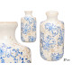JARRON NONNA BOTELLA AZUL BEIGE 27CM
