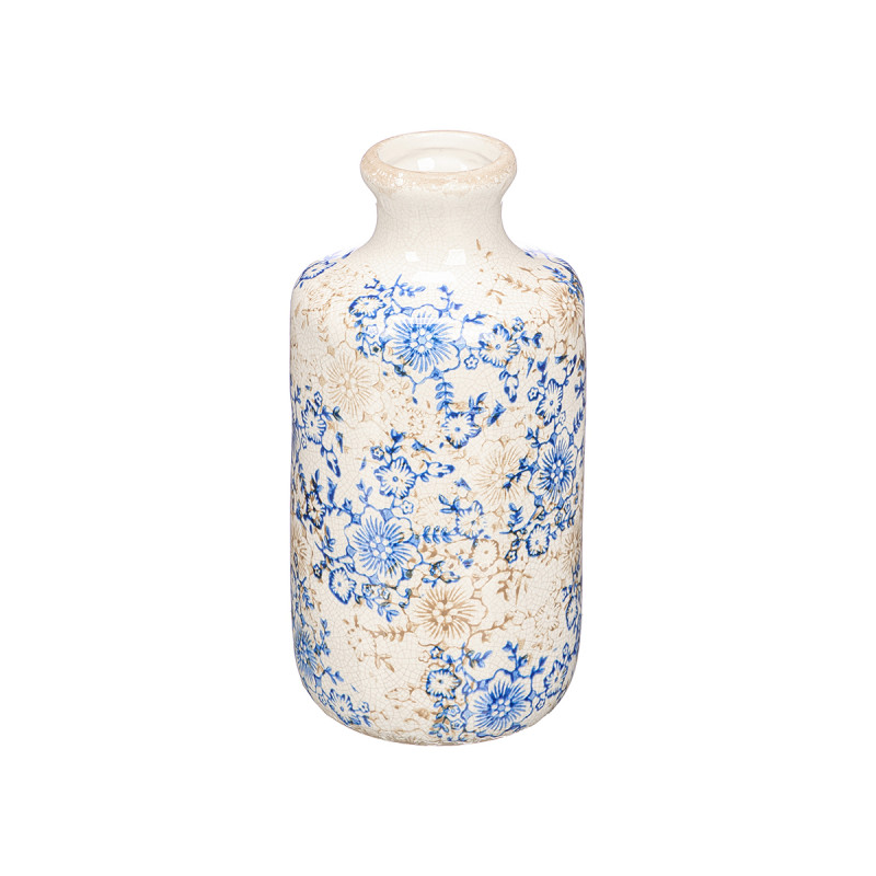 NONNA BOTTLE VASE BLUE BEIGE 27CM