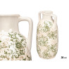 NONNA VASE 2 HANDLES GREEN BEIGE 38CM