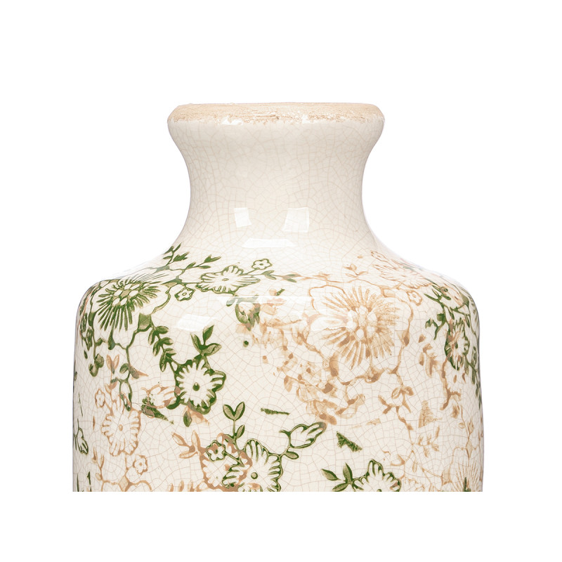 VASO GARRAFA NONNA VERDE BEGE 27CM