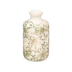 NONNA BOTTLE VASE GREEN BEIGE 20,5CM