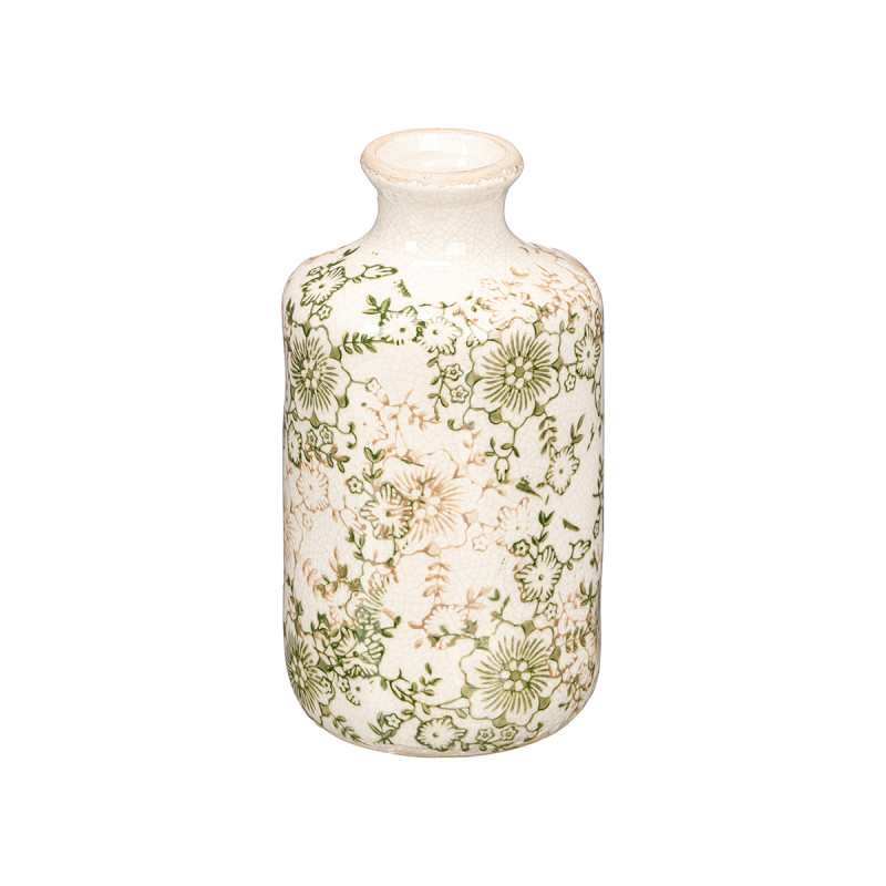 VASO BOTTIGLIA NONNA VERDE BEIGE 20,5CM