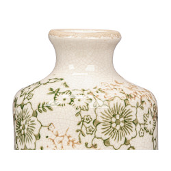 VASE NONNA BOUTEILLE VERT BEIGE 20,5CM