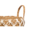 SET 2 WHITE BRAIDED MACRAME PLANTERS