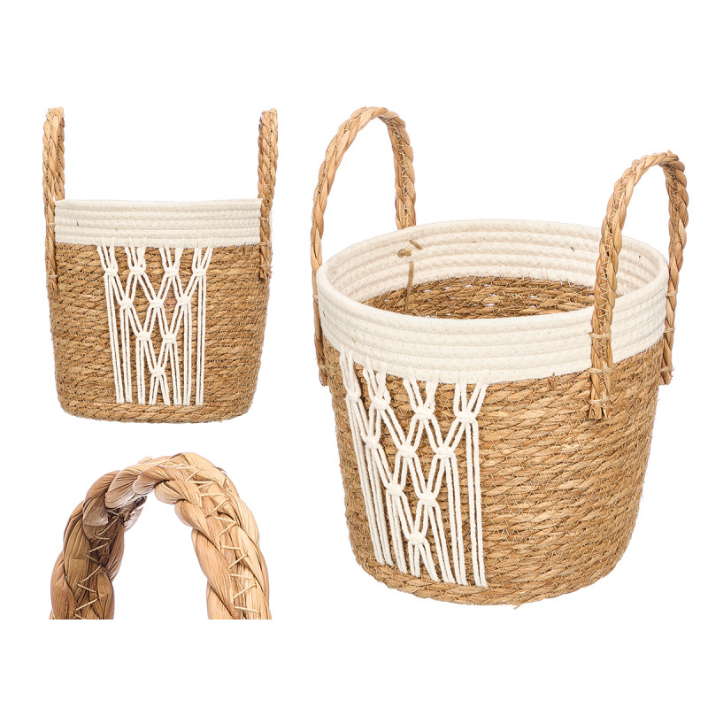VASO MACRAME APPESO BIANCO PICCOLO