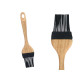 PINCEAU EN SILICONE NOIRE AVEC MANCHE EN BOIS