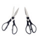 KITCHEN SCISSORS WITH BLACK HANDLE