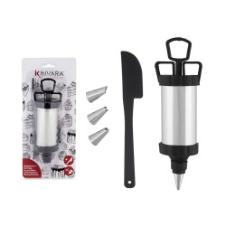 METAL PIPING BAG WITH 4 NOZZLES