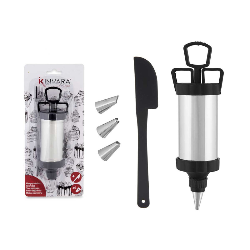 METAL PIPING BAG WITH 4 NOZZLES