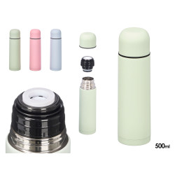 THERMOS ACIER INOX TOUCHER DOUX ASSORT 3 COUL 500M