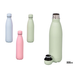 BOTTLE STAINLESS STEEL TUMBLER ASRT 3 COL 500ML
