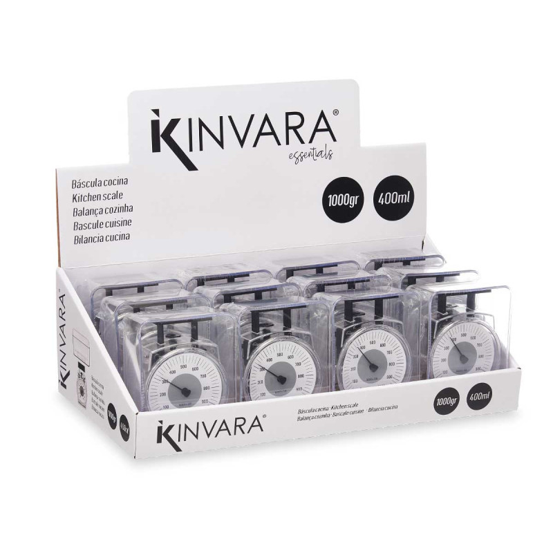 BALANCA 1KG RECIPIENTE 400ML RETANGULAR TRANSP