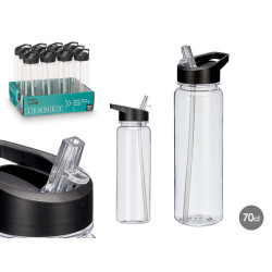 BOTTIGLIA PLASTICA SPORTIVA 700ML NERA