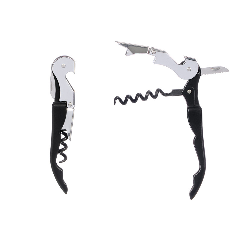 TIRE-BOUCHON OUVERTURE BOÎTE COUTEAU MÉTAL NOIR