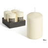 VELA BLOCO CREME LARGA 15 CM
