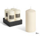 CANDELA BLOCCO CREMA LARGA 20 CM