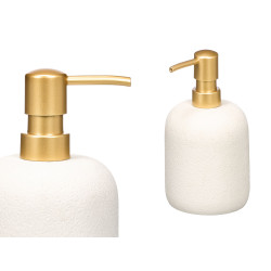 POLYRESIN WHITE BATHROOM SOAP DISPENSER