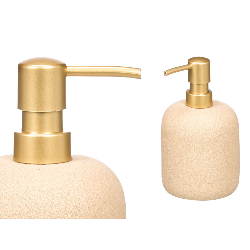 DOSIFICADOR BAÑO BEIGE POLIRESINA