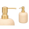 POLYRESIN BEIGE BATHROOM SOAP DISPENSER