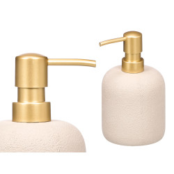 GREY POLYRESIN BATHROOM SOAP DISPENSER