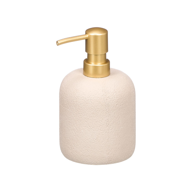 GREY POLYRESIN BATHROOM SOAP DISPENSER