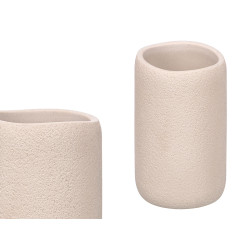 GREY POLYRESIN BATHROOM TUMBLER