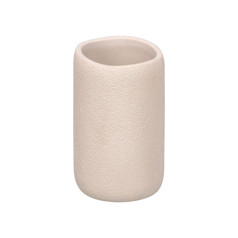 GREY POLYRESIN BATHROOM TUMBLER