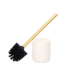 WHITE POLYRESIN TOILET BRUSH HOLDER